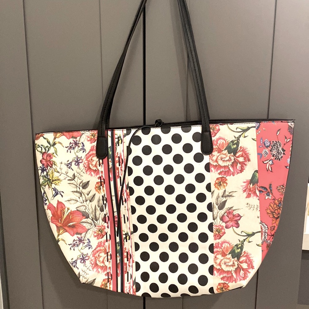 Desigual Tripatch Capri Printed Floral Tote Bag